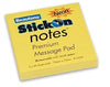 Bantex Stick On Notes 76x76 Neon Lemon - Pack of 12