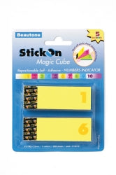 Stick On Number Marker B/Tone 76X25 Neon Pk2