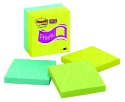 Post-It Notes Super Sticky 654-5Ssfp 76X76Mm Printed Design