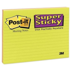 Post-It Notes 6845-Sspl 203X152 Lined Pkt 4