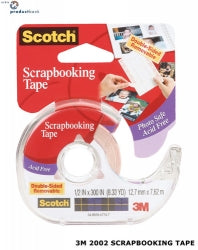 Tape Photo Scotch 2002 D/Sided 12.7Mmx7.6M Remove