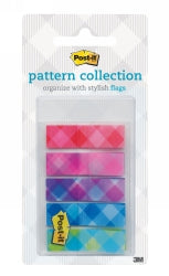 Flags Post-It 12Mm 683-Plaid1 Gingham Plaid Pk100