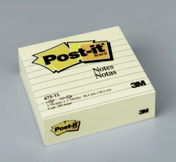 Post-It Notes 675 4X4 Lined Yellow