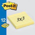 Post-It Notes 630Ss 76X76 Lined Yellow Pk12