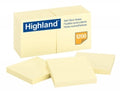 Stick On Notes Highland 6549 76X76 Yellow Pk12