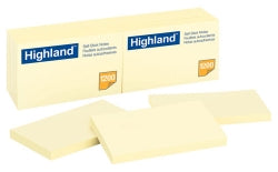 Stick On Notes Highland 6559 73X123 Yellow  Pk12