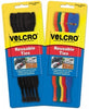 Velcro Cable Ties Reusable Asst Cols Pk5