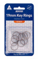 Key Rings Kevron 19Mm S/Steel Pk10