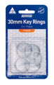 Key Rings Kevron 30Mm Zinc Plated Pk5