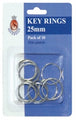 Key Rings Sovereign Zinc Plated 25Mm Pk10