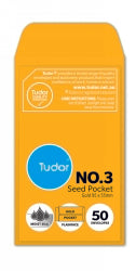 Envelope Tudor Seed No.3 95X55 Kraft Gum Pk50