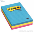 Post-It Notes 660-3Au 98X149 Ultra Lined Asstd Pk 3