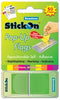 Stick On Flags B/Tone Pop-Up 45X25 Lime 50 Sht Pad