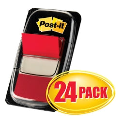 Post-It Flags 680-1-24Cp Cabinet Pack Red Bx 24