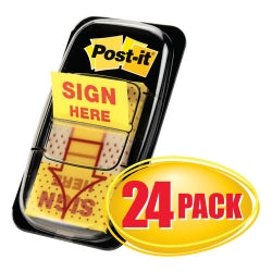 Post-It Flags 680-9-24Cp Sign Here Cabinet Pack Bx 24