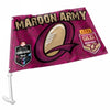 Car Flag State Of Origin 30X49Cm Qld Design Maroon