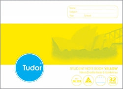 Exercise Book Tudor 32Pg 10Mm D/Ruled+Guide (L) Yellow