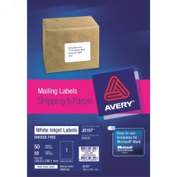 Label Avery Inkjet J8167-50 1Up