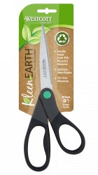 Scissors Westcott 203Mm Kleenearth Straight Handle Black