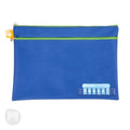 Pencil Case Micador 375X264Mm Name Twin Zip Dark Blue