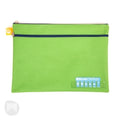 Pencil Case Micador 375X264Mm Name Twin Zip Green