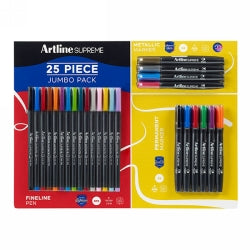 Pens/Markers Artline Supreme Value Pack Fineline/Permanent/Metallic  Pk25