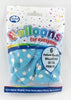 Balloons Alpen 30Cm Polkadots Blue Pk6