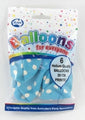 Balloons Alpen 30Cm Polkadots Blue Pk6