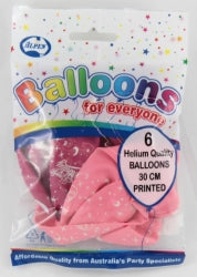 Balloons Alpen 30Cm Happy Birthday Pink Pk6