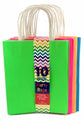 Gift Bag Alpen 20X25X10Cm Kraft Neon Asst Colours Pk10