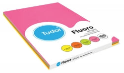 Copy Paper Tudor A4  Fluoro 80Gsm 4 Cols Pk100