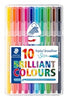 Pen Staedtler 0.8Mm Triplus Broadliner Brilliant Colours Pk10