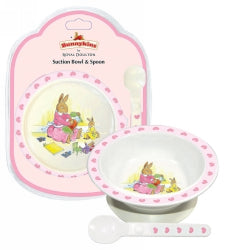 Baby Gift Bunnykins Suction Bowl & Spoon Sweethearts Pink