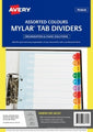 Dividers Avery A4 Mylar Printed Rainbow Tab Jan-Dec