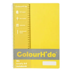 Notebook Colourhide A4 Fluoro Yellow 120Pg