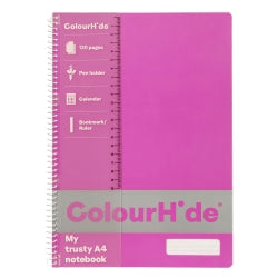 Notebook Colourhide A4 Fluoro Pink 120Pg