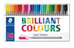 Pen Staedtler Triplus Colour Asst Tin 30