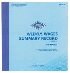 Wage Book Zions Summary Record Wwh