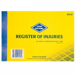 Book Injuries Register Zions Riod Workcover (Vic Use)