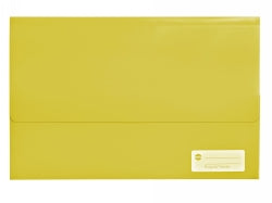 Document Wallet Marbig Foolscap Polypick Translucent Yellow