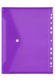 Binder Pocket Marbig A4 With Button Closure Purple