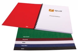 Binding Covers Quill A4 L/Grain White 250Gsm Pk100