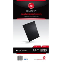 Binding Covers Gbc Ibico A4 Leathergrain Black Pk100