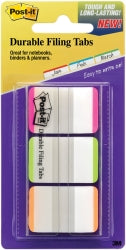 Post-It 3M Durable Tabs 686L-Pgo Pink/Green/Orange