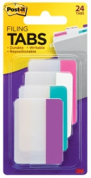 Post-It 3M Durable Tabs 686-PWAV Pink/White/Aqua/Violet