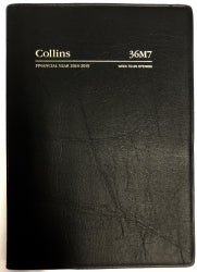 Diary Financial Year 2018/19 Collins A6 Wto Vinyl Cover Black