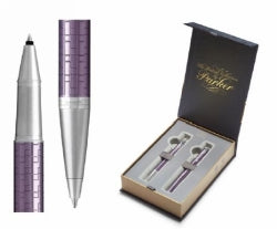 Pen Parker Im Premium Rb & Bp Duo Gift Set Dark Violet Chrome Trim