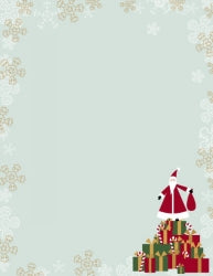 Paper Geo Xmas A4 Santa & Candy Cane Pk25