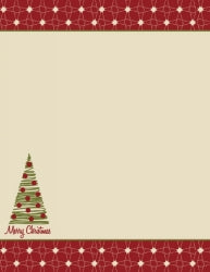 Paper Geo Xmas A4 Merry Christmas Tree Pk25