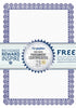 Paper Certificates Geo A4 Conventional Blue Pk25